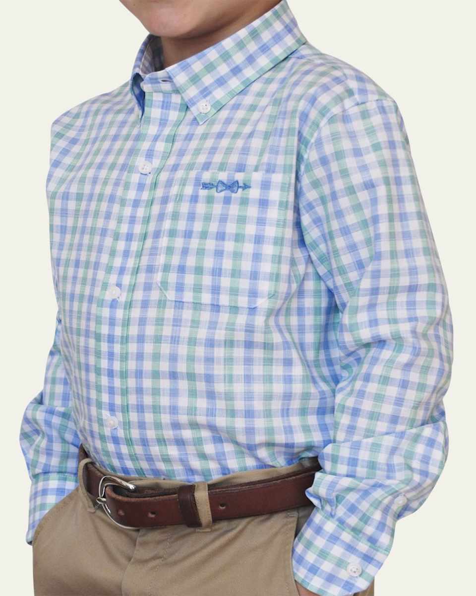 Bowen Arrow Button-Down Shirt - Monogram Option, Size 4/5-18